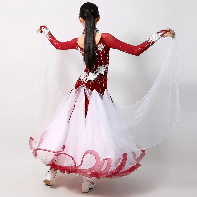 Бальные танцевальные платья для детей Детский танцевальный костюм конкурса