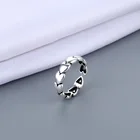 Кольцо серебряного цвета, регулируемое, в стиле ретро, для мужчин и женщин, подарок лучшей подруге, ювелирные аксессуары BFF 2021