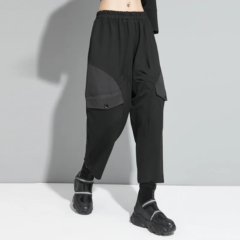 

NEW 2020 HOT Women pants Fashion casual Big Pockets Calf-length Calf-length Harem pants Loose Streetwear Female joggers pants