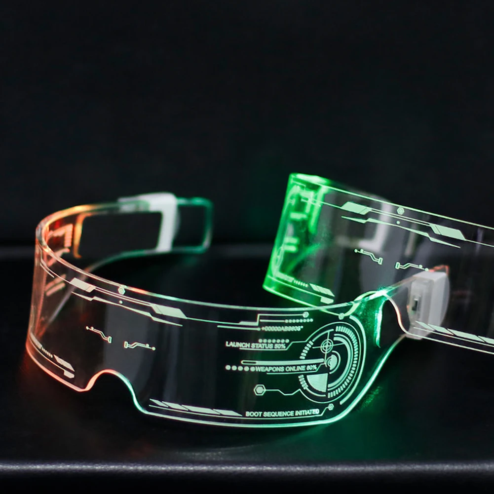 Красочные светящиеся очки со сменой электролюминесцентного провода