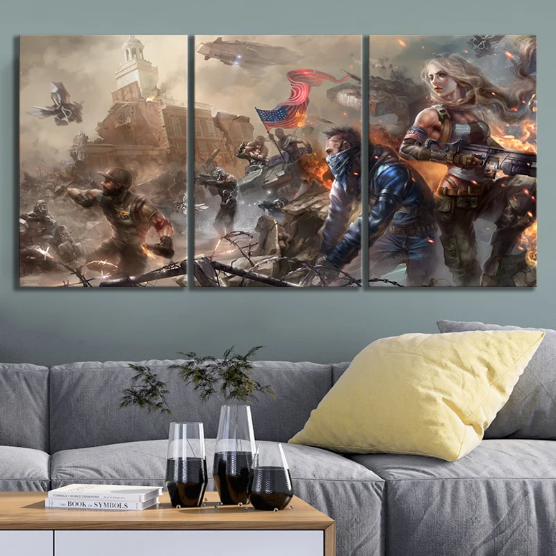 

HD Digital Artwork Illlustration Paintings Girl City War Warrior Ruin Revolution Video Games Art Frameless Painting Wall Art