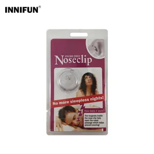 Силиконовый магнитный зажим для носа против храпа, с чехлом