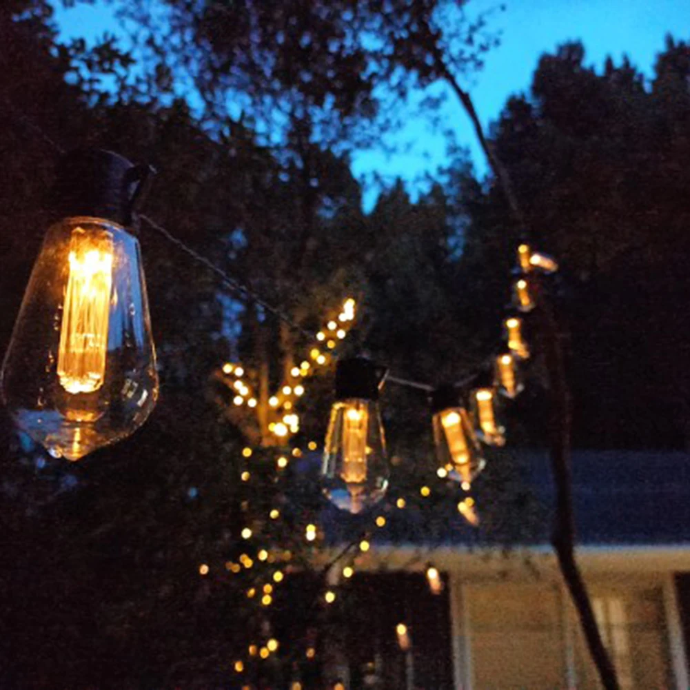

Solar LED String Light Waterproof Outdoor String Light 8 Modes with 10/20/30Pcs Plastic Bulbs Garland String Lights Home Decor