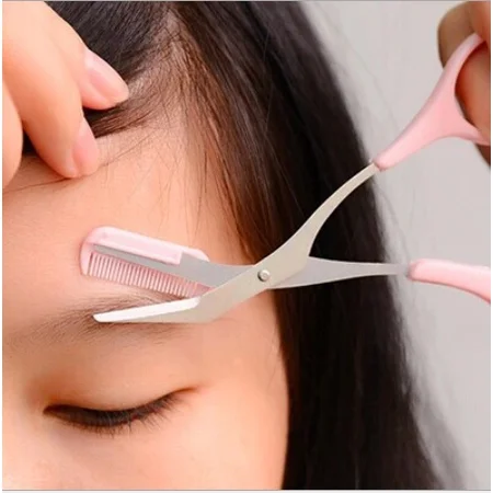 

Eyebrow Trimmer Scissors With Comb Remover Makeup Tools Hair Removal Grooming Shaping Shaver Trimmer Eyelash Hair Clips
