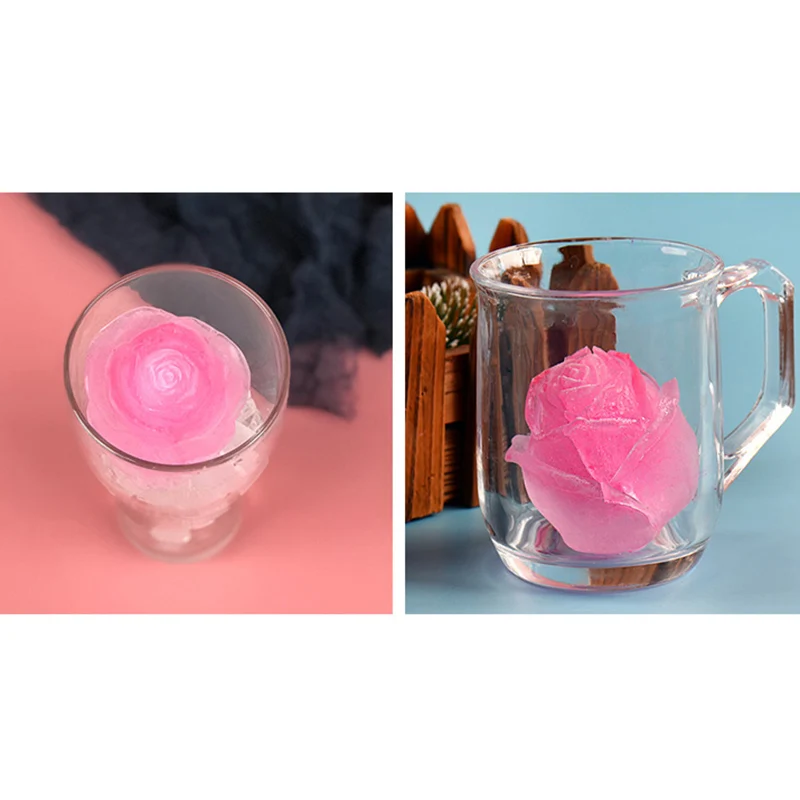 Силиконовая форма для льда в форме розы 3D пресс-форма коктейлей холодного чая