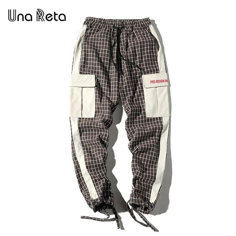 Style 2 Brown Una Рета Man Брюки Новая мода уличная шить Цвет джоггеры хип-хоп длинные брюки Для мужчин упругие талии брюки-карго Для мужчин - Цвет: Style 2 Brown