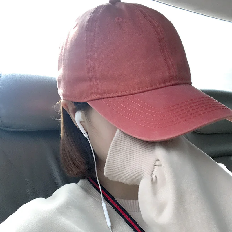 

Baseball cap Korean summer solid color Cap Japanese denim adjustable Women's cap casual sports Men's cap fashion shade hat