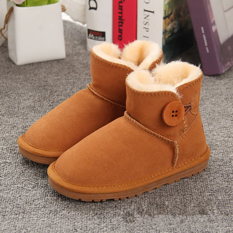 Австралийский бренд зимние ботинки для девочек водонепроницаемые ботильоны