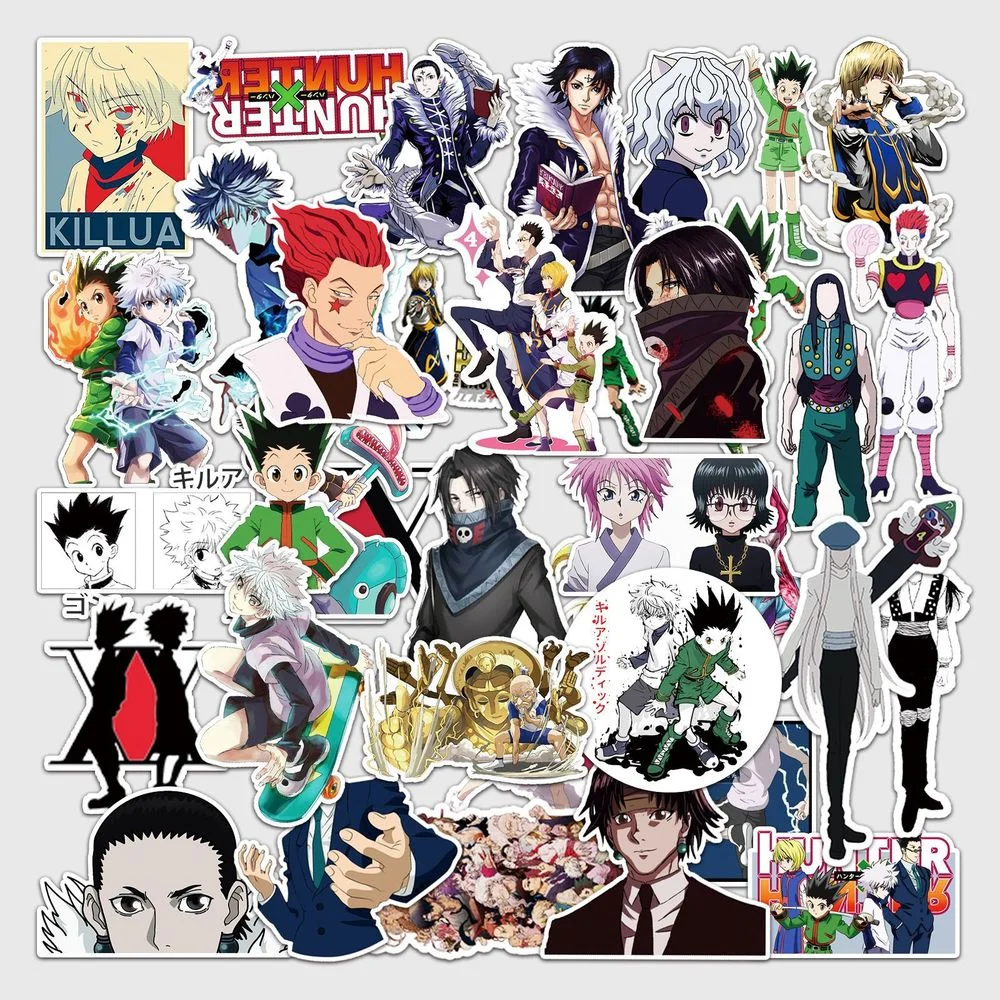 

10/50pcs/Pack Hunter X Hunter Anime Stickers Laptop Bicycle Guitar Skateboard Sticker Kid DIY Graffiti Stikers Decal Toy