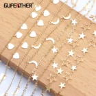 Набор для изготовления ювелирных изделий GUFEATHER, набор аксессуаров для самостоятельного изготовления ювелирных изделий, ожерелья-цепочки с покрытием из 18-каратного золота, без никеля, 1 млот, C69