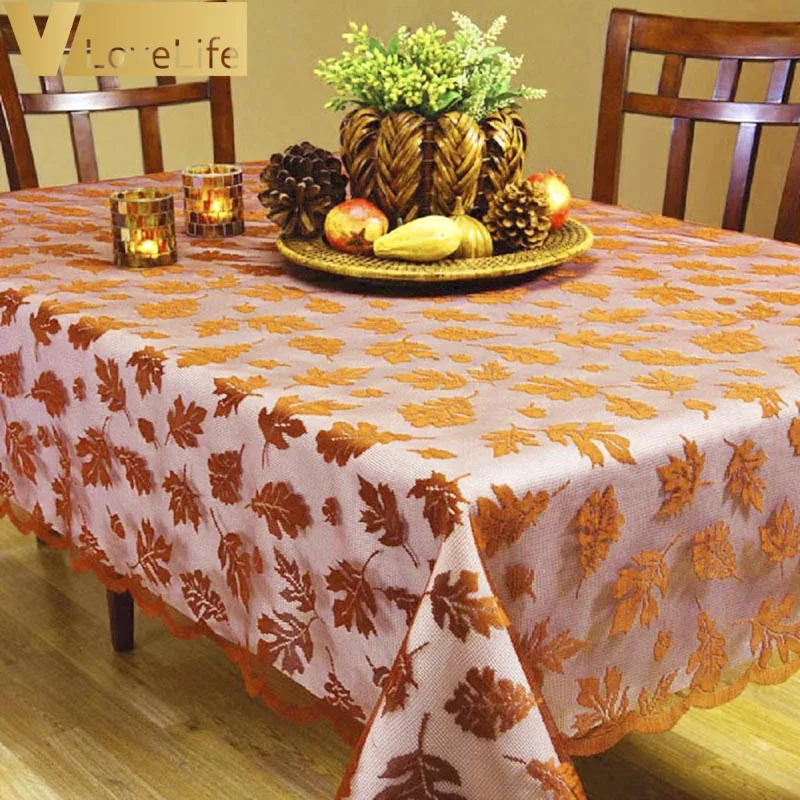 Чехлы для стола на День Благодарения кружевная настольная дорожка роскошный