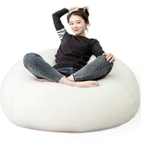 large cashmere fleece leather bean bag sofa chair puff floor seat lazy sofa bed sofa leisure tatami recliner cover