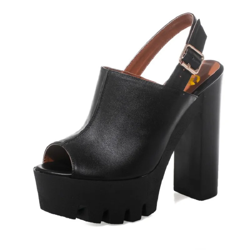 Женские босоножки с открытым носком на высоком квадратном каблуке размеры 4 8 5|sexy