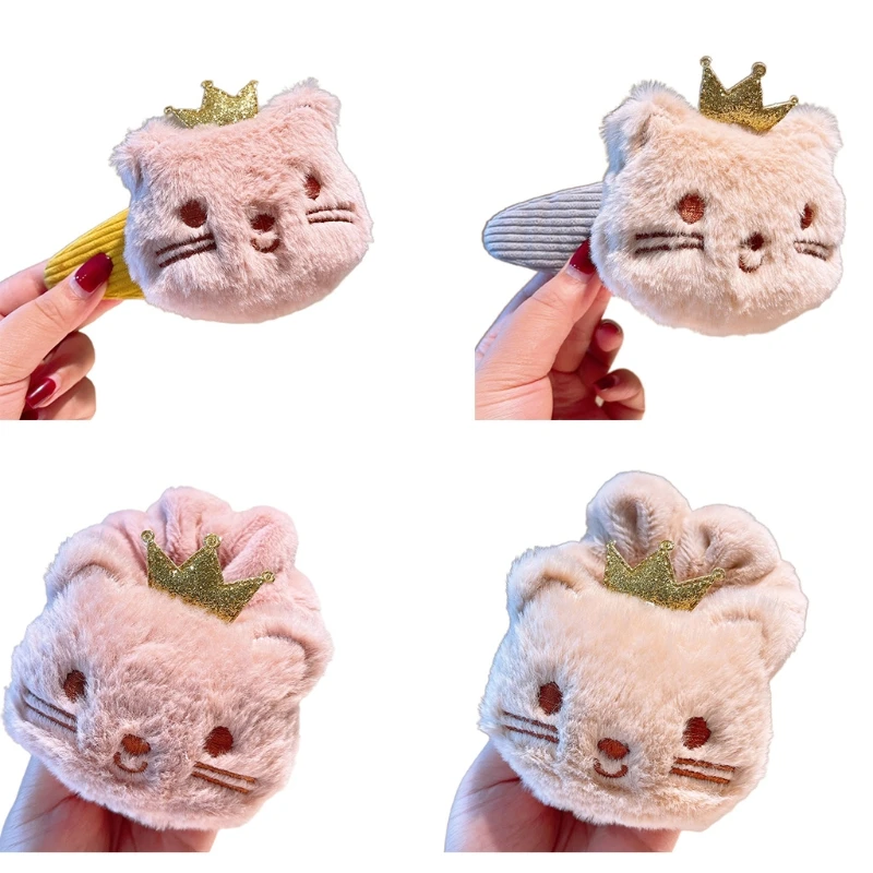 

Elastic Stuffed Cat Scrunchies Plush Kitten Hair Clip Lovely Ponytail Holder G5AE