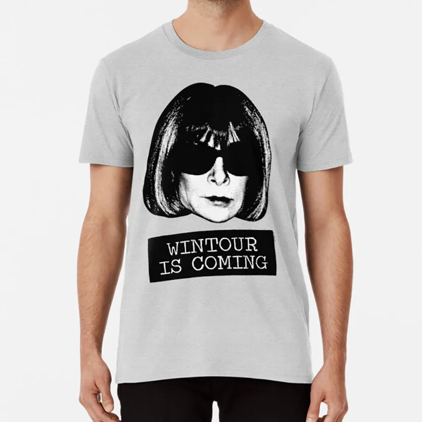 Wintour скоро Футболка Мода Высокая мода королева Анна wintour зима идет voque стильный