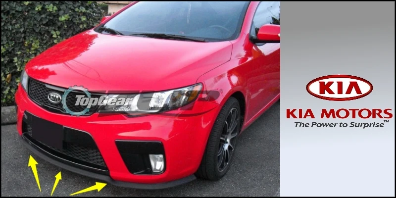 Дефлектор губ для бампера губы KIA Forte K3 Cerato Shuma Koup передний спойлер юбка TG