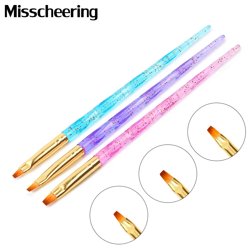 

3Pcs/Set UV Gel Nail Art Brush Acrylic Carving Drawing Brushes Painting Pen for Nails Gradient Prefessional Manicure Tools Kits