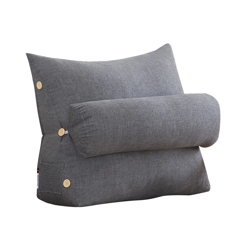 Японская Подушка офисная для спины кровати треугольная Талия диванная подушка