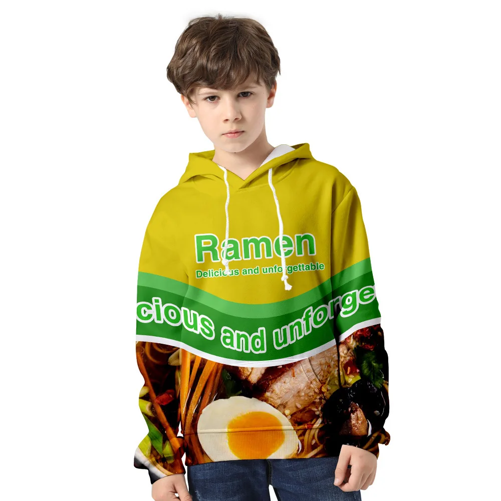 

Funny Ramen Noodle Child 3D Print Hoodie Boys Sweatshirts Sudaderas Harajuku Streetwear Women Men Hooded Hip Hop Clothing Tops