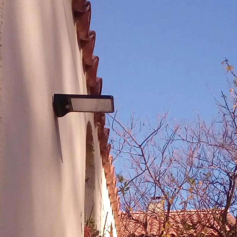 Solar led body sensor wall lamp outdoor waterproof street safety flat ultra-thin black home garden villa lighting | Освещение