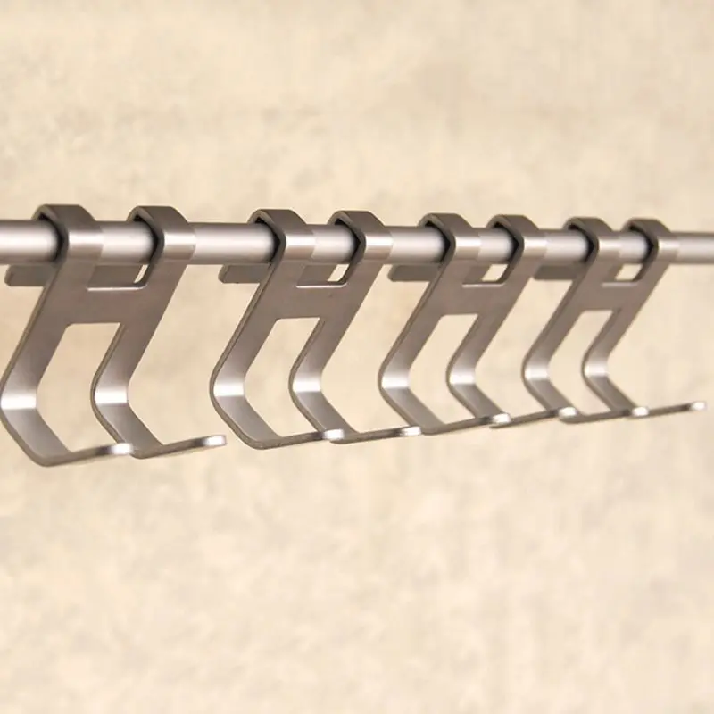 

Space Aluminum Metal Door Hook Punch-free Wall Hanging Hook Hanger Towel Rack for Home Bathroom Kitchen Organizer