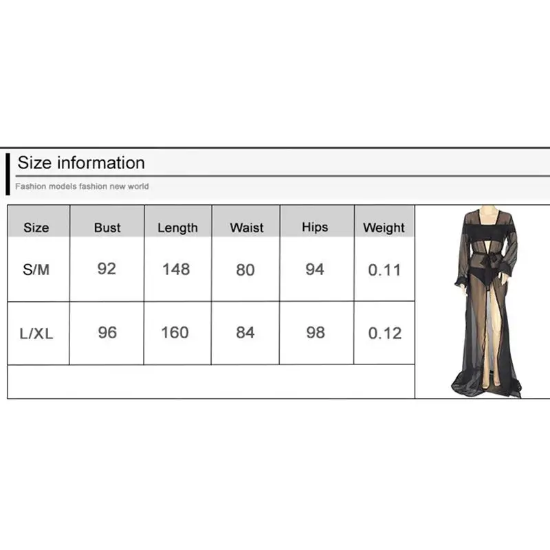 

Women Chiffon Bikini Cover Up 2021 Summer Beachwear Bathing Suit Coverup Crochet See-Throught Long Cardigan Top Sexy Beach Dress