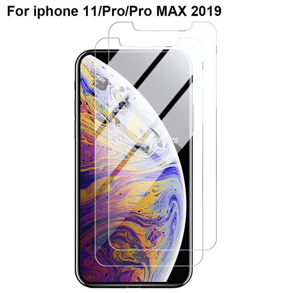 

Прозрачное закаленное стекло 2.5D для IPhone 11 Pro Max 2019, защитная пленка для экрана, Защитная пленка для IPhone 11 Pro Max