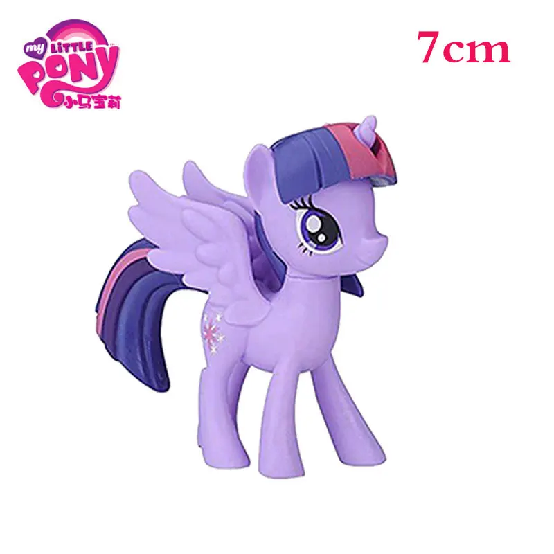 Модель игрушки фигурка My Little Pony Twilight Sparkle Rainbow Dash Flutter застенчивый Пинки Пай модель куклы украшения подарки игрушка для детей - Цвет: Twilight Sparkle
