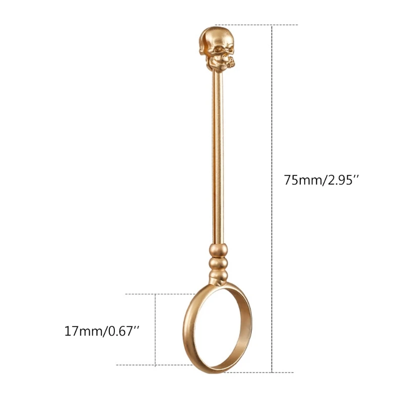 

17mm/0.67Inch Skeleton Hands Free Cigarette Ring Holder for Finger Protecting K0AB