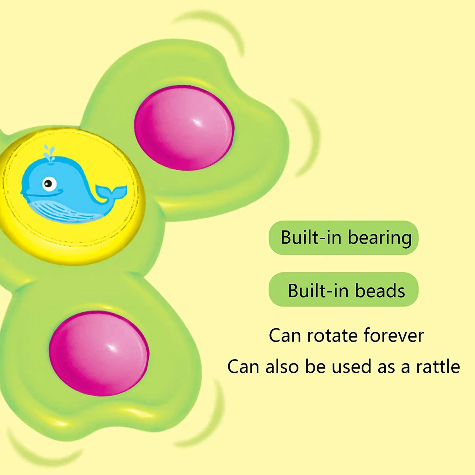 

Baby Spinning Tops Toy Fat Brain Toys Suction Cup Windmill Stress Relief Toy 3PCS Suction Cup Baby Toys ,Baby Bath Toys