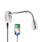 Приглушаемая светодиодная настенная лампа для чтения, с USB-зарядным портом, для грузовиков, автодомов, яхт, кабин, 12 В, 24 В постоянного тока