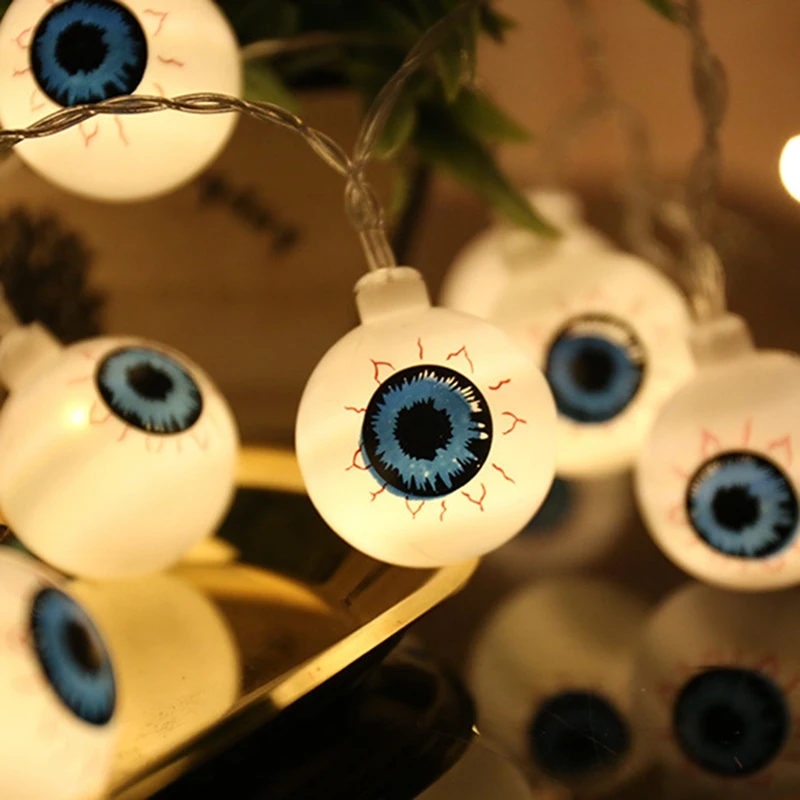 Хэллоуин глазного яблока светильник 3 м 20 светодиодный зарядка через USB строка s