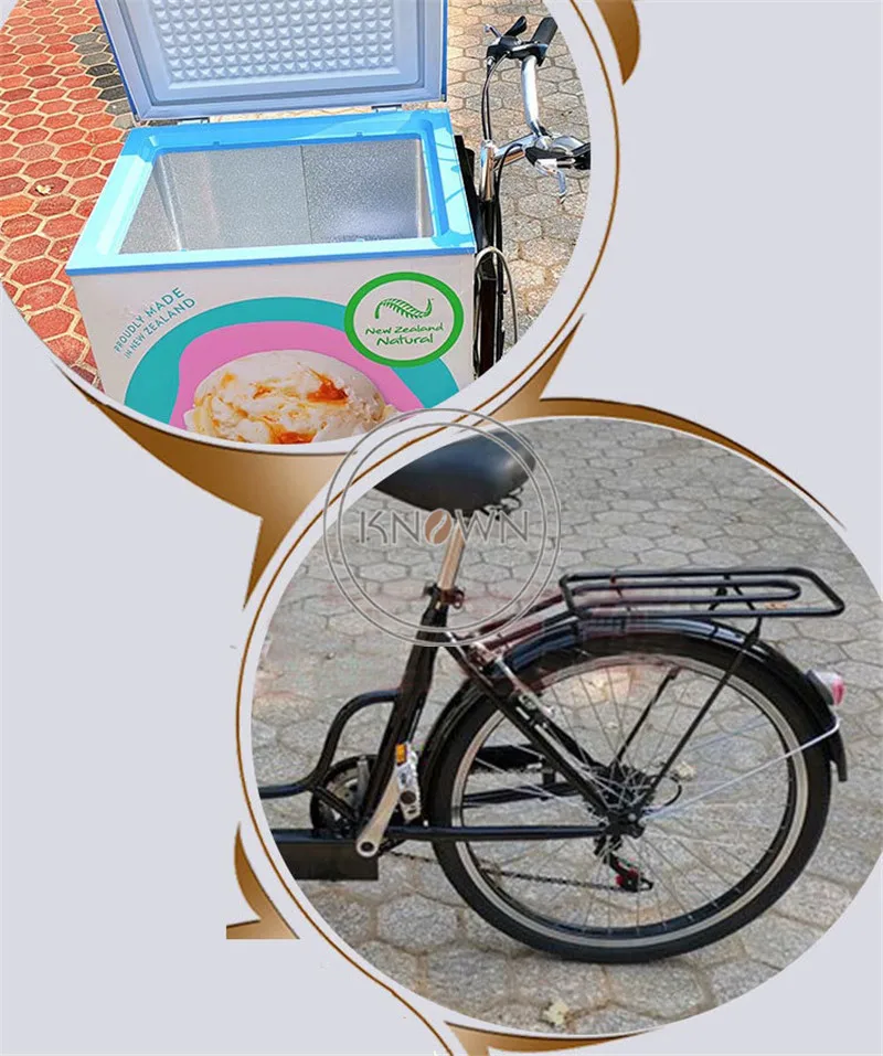 Мобильный Электрический трехколесный велосипед для взрослых с морозильной