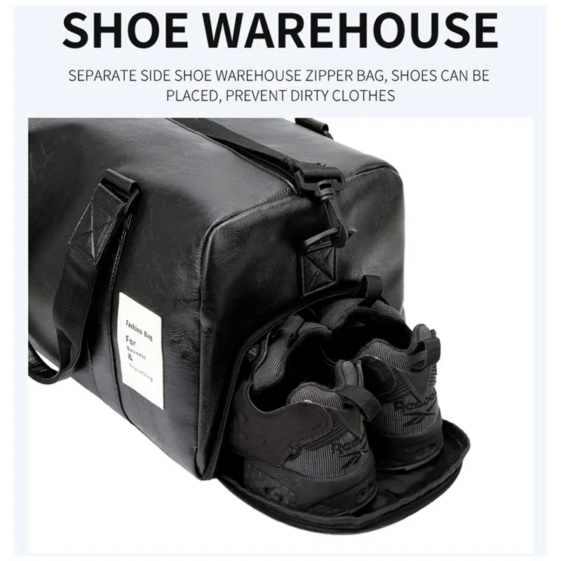 Мужские кожаные дорожные сумки для спортзала независимая обувь склада