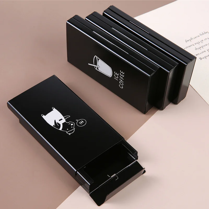 Алюминиевый металлический милые слайд ультра тонкий тонкая сигарета чехол для