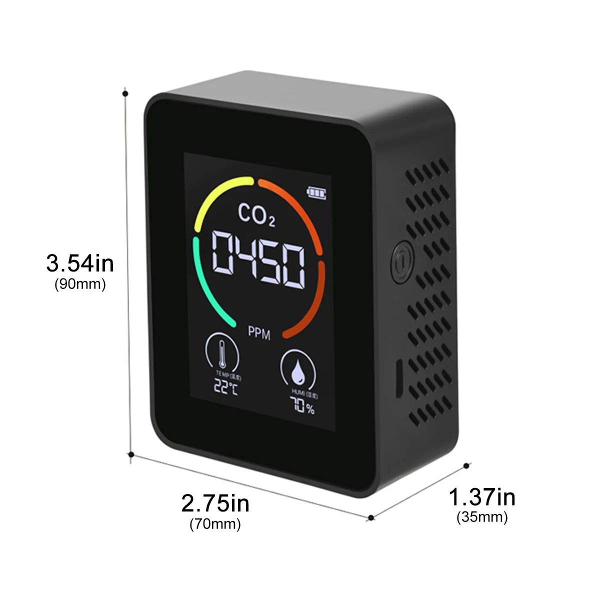 

3 IN 1 CO2 Meter Digital LCD Screen Temperature Humidity Sensor Tester Air Quality Monitor Carbon Dioxide Detector