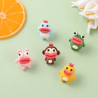 funny plastic clay pins animal brooch chick frog monkey creative lapel pin badges women personality girl jewelry accessories