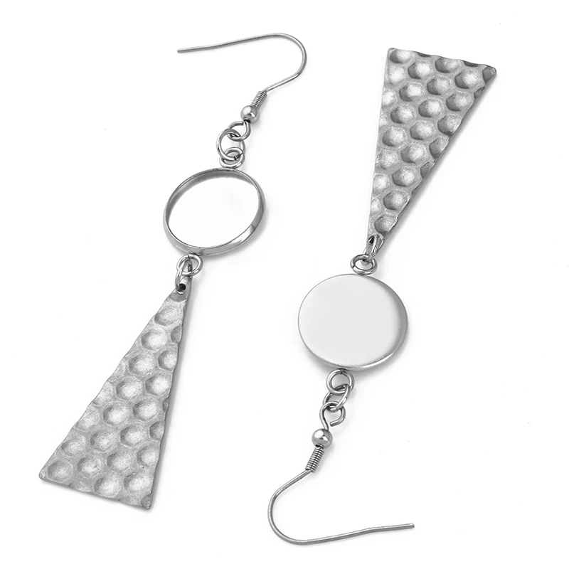 Основа для сережек подвесок из нержавеющей стали комплект 6 заготовок сделай сам