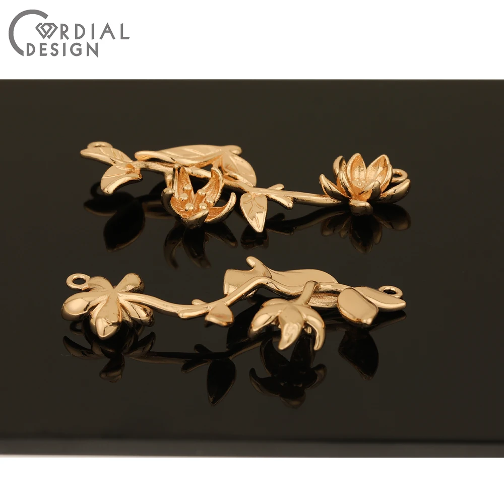 

Cordial Design 50Pcs 22*45M Necklace Accessories/Charms/Flower Shape/Copper/Jewelry Findings & Components/Hand Made/Pendant