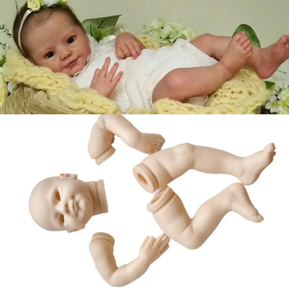 

Набор Кукол реборн с телом и глазами, популярная Мягкая Реалистичная НЕОБРАБОТАННАЯ цветная кукла, Неокрашенная игрушка для малышей, 19 дюйм...