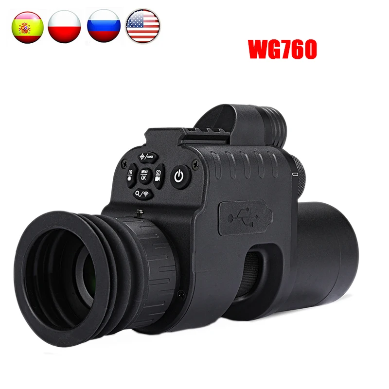WG760P Digital Night Vision Hunting Scope Camcorder WIFI APP 1280x960 High Definition Sights with Red Dot | Спорт и развлечения