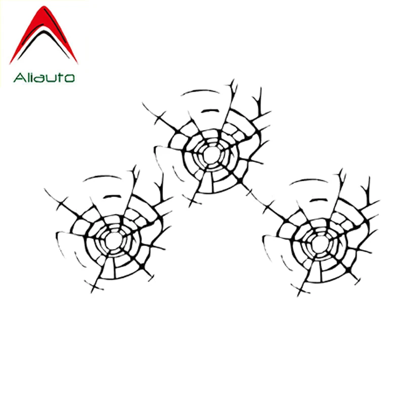 

Забавная Автомобильная наклейка Aliauto, стеклянные виниловые наклейки с отверстиями, Мотоциклетные аксессуары, ПВХ наклейка черного/серебри...