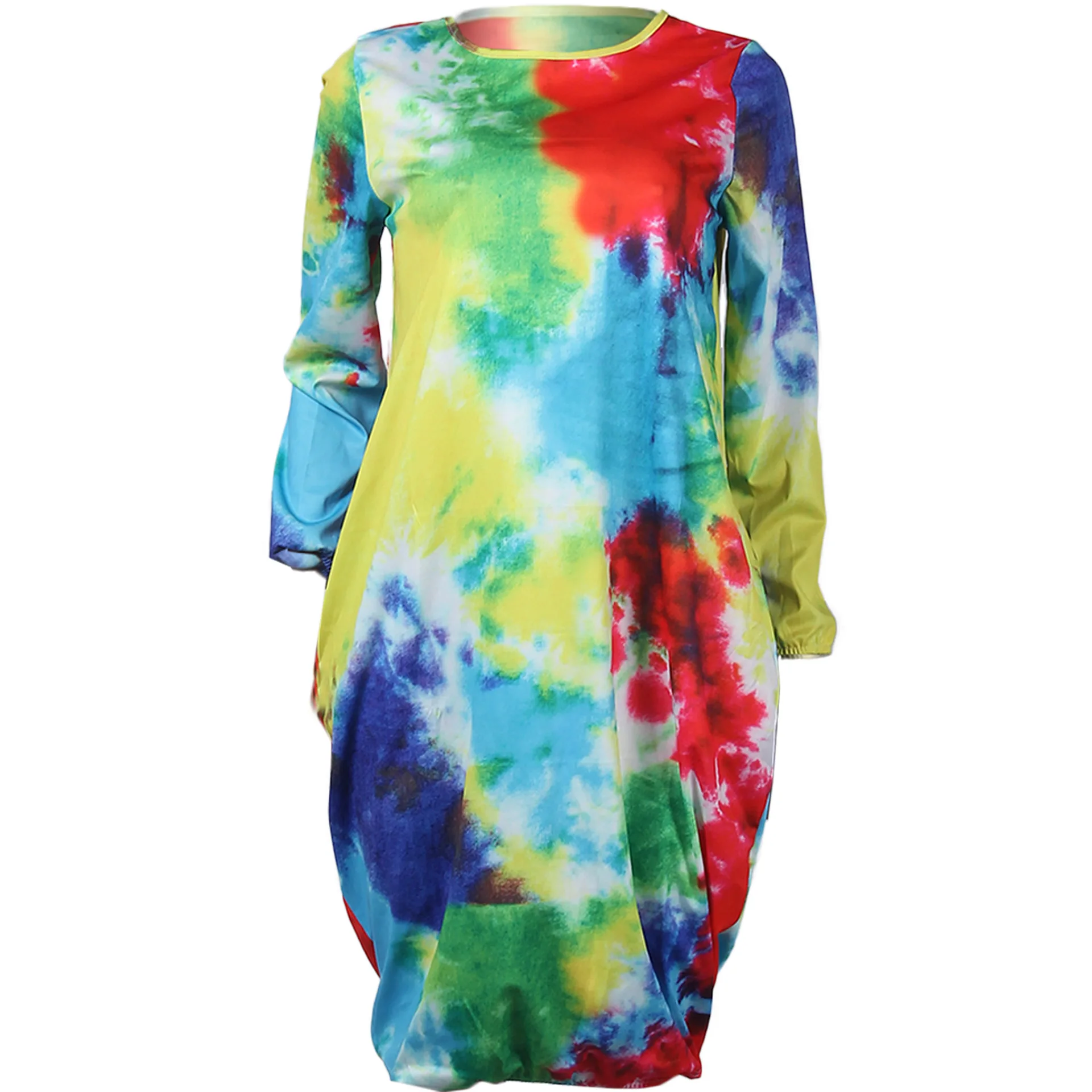 

2019 Autumn New Sexy Leopard Print Women Dresses Long Sleeve Plus Size Loose Dresses