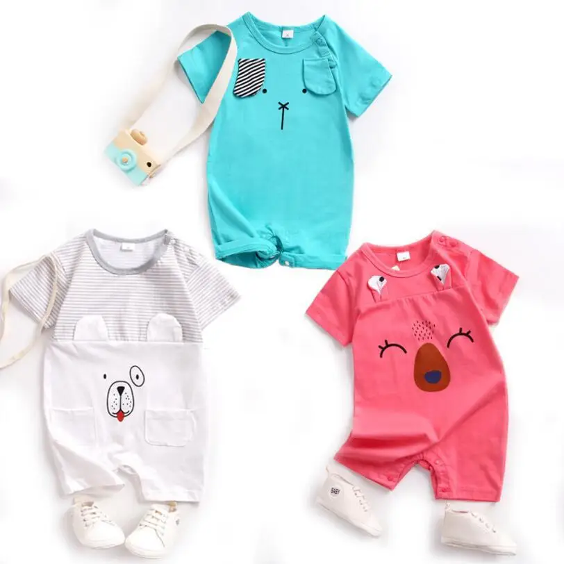 

baby clothing cotton unisex rompers baby boy girls short sleeve summer cartoon toddler cute Clothes