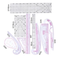 imzay 11pcs clear scale acrylic straight ruler pvc curve cutting rulers yardstick measure dressmaking sewing clothing rulers