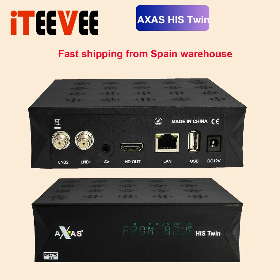 2020 Axas His Twin DVB S2/S HD спутниковый ТВ приемник WiFi + Linux E2 открытые ATV изображения