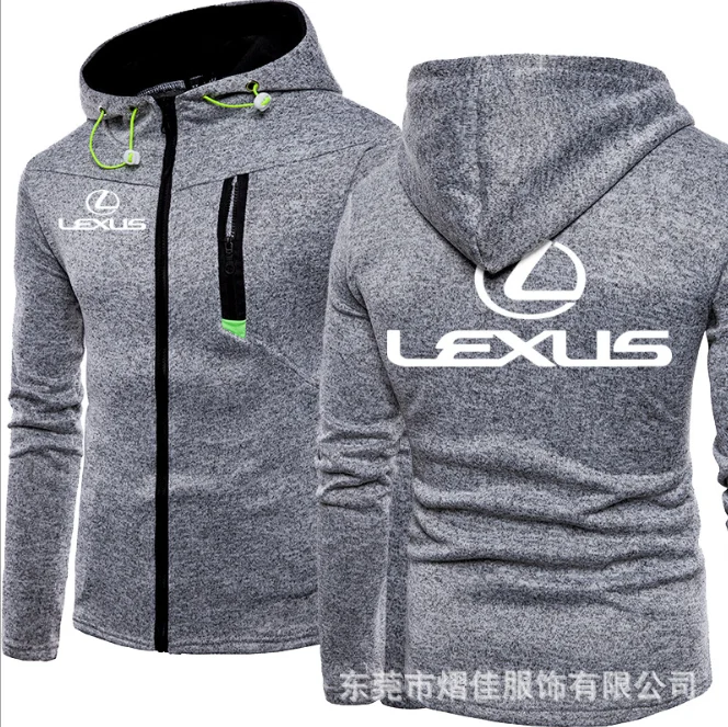 

2020 Fashion Men Winter Autumn Mens Motorcycle LEXUS Hoodies Cotton Casual Zip Male Hooded Coats