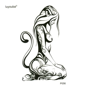 Татуировка Женская кошка, имитация татуировки, татуировки, боди-арт, девушка, кошка, водостойкая, временная татуировка, наклейка, татуировка, вспышка