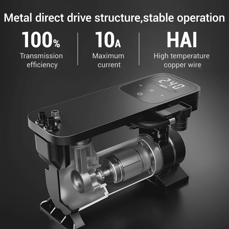 Xiaomi Mijia 100Psi воздушный компрессор DC12V автомобильный воздушный насос мини компрессор для шин автомобильный насос для шин для автомобиля грузовика внедорожника