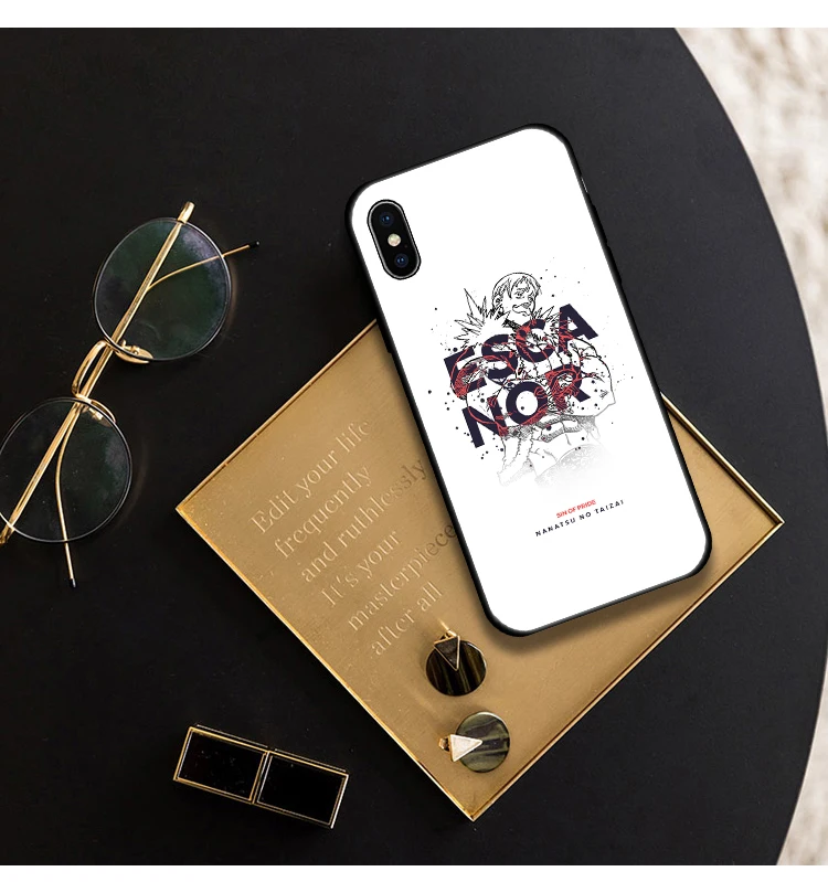Escanor Nanatsu no Taizai мягкий силиконовый стеклянный чехол для телефона, чехол для Apple iPhone 6 6s 7 8 Plus X XR XS 11 Pro max